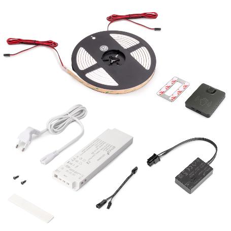 EMUCA KIT DE TIRA LED 12X5 NEONLYNX H PARA COCINA, LONGITUD 5.000MM, LUZ BLANCA NATURAL 4.000K, SENSOR SWITCH DE PR