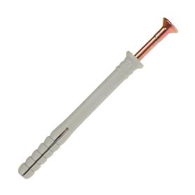 TACO CLAVO CON TIRAFONDO MN/110/ 10X100 MM. (CAJA DE 25 PIEZAS)