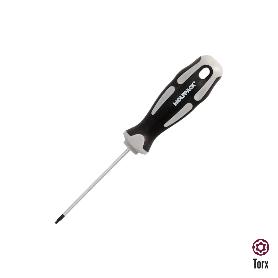 DESTORNILLADOR TORX INVIOLABLE ACERO S2 MANGO TPR BIMATERIAL. MEDIDA T08 X Ø 3,0 X 75 MM.