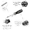 DESTORNILLADOR TORX INVIOLABLE ACERO S2 MANGO TPR BIMATERIAL. MEDIDA T15 X Ø 5,0 X 75 MM.