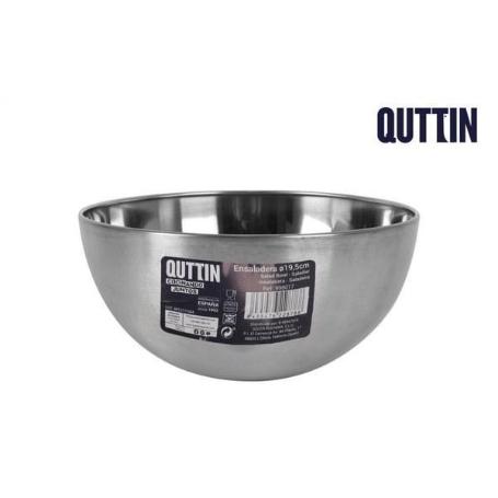 19,5 CMS ENSALADERA CUENCO BOL MEZCLADOR PARA COCINA EN ACERO MATE PROFESIONAL QUTTIN
