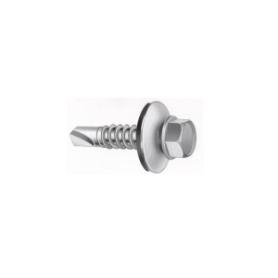 TORNILLO BROCA ROSCA CHAPA CABEZA HEXAGONAL DIN 7504-K ARANDELA P-16 ZINCADO LARG.R/CHAPA 38MM Ø ROSCA CHAPA 5.5MM