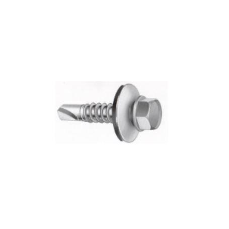 TORNILLO BROCA ROSCA CHAPA CABEZA HEXAGONAL DIN 7504-K ARANDELA P-16 ZINCADO LARG.R/CHAPA 38MM Ø ROSCA CHAPA 5.5MM