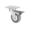 RUEDA GOMA CON PLACA 40 MM. CON FRENO 17129