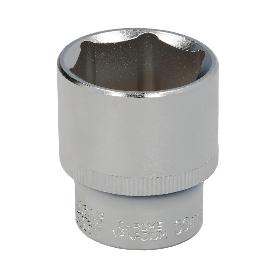 LLAVE VASO 1/2 HEXAGONAL 30 MM. PERFIL DE 6 CARAS. ACERO CROMO VANADIO, ARISTAS REDONDAS