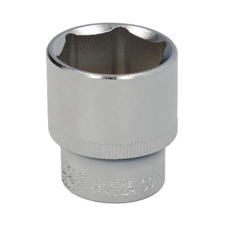 LLAVE VASO 1/2 HEXAGONAL 30 MM. PERFIL DE 6 CARAS. ACERO CROMO VANADIO, ARISTAS REDONDAS
