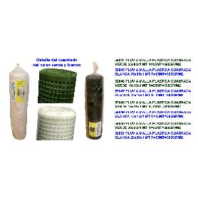 PLUVIA MALLA PLASTICA CUADRADA 390GR-M2 VERDE  05X05X1 MT R 25MT