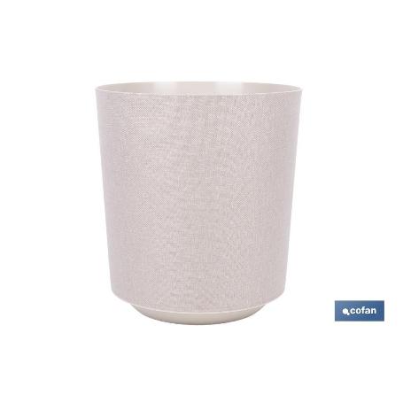 MACETA O MACETERO GAMA TEXTIL COLOR BEIGE PP Ø 195 X 201 MM 4,9 L VENTA UNITARIA