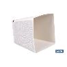 MACETA O MACETERO GAMA TEXTIL CUADRADA COLOR BLANCO PP 298 X 298 X 300 MM 18 L   CAJA 4 UNID.