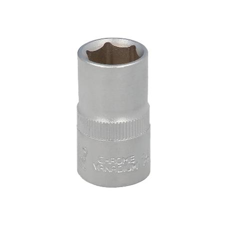 LLAVE VASO 1/2 HEXAGONAL 15 MM. PERFIL DE 6 CARAS. ACERO CROMO VANADIO, ARISTAS REDONDAS