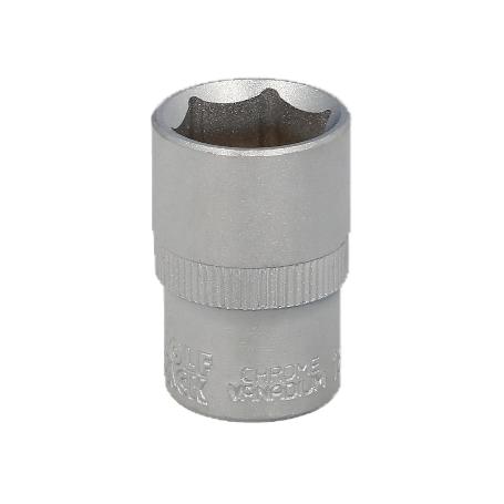 LLAVE VASO 1/2 HEXAGONAL 18 MM. PERFIL DE 6 CARAS. ACERO CROMO VANADIO, ARISTAS REDONDAS