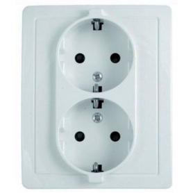 SIMON DOBLE BASE ENCHUFE CON TT BLANCO SERIE 10 F1091459030