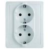 SIMON DOBLE BASE ENCHUFE CON TT BLANCO SERIE 10 F1091459030