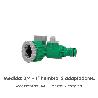 ADAPTADOR MANGUERA PLASTICO 3/4 - 1 HEMBRA  CON 2 TOMAS BLISTER
