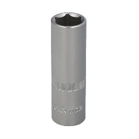 LLAVE VASO 1/2 HEXAGONAL LARGA 17 MM. PERFIL DE 6 CARAS. ACERO CROMO VANADIO, ARISTAS REDONDAS