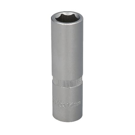 LLAVE VASO 1/2 HEXAGONAL LARGA 15 MM. PERFIL DE 6 CARAS. ACERO CROMO VANADIO, ARISTAS REDONDAS