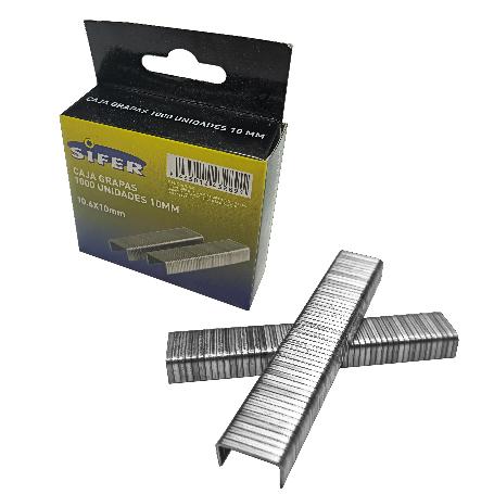 SIFER GRAPAS GALVANIZADAS Nº10 10.6X10 MM CAJA 1000UN 28100101