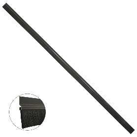 BURLETE PARA PUERTAS DE GARAJE ALUMINIO NEGRO CON CEPILLO 2,5M