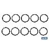 BOLSA DE 10 UNIDADES DE GOMAS CIERRE VÁLVULA CLICK-CLACK Ø31-37 MM