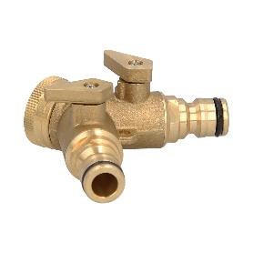 ADAPTADOR MANGUERA LATON 2 TOMAS PARA GRIFO 3/4