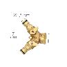 ADAPTADOR MANGUERA LATON 2 TOMAS PARA GRIFO 3/4