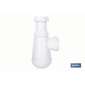 SIFÓN BOTELLA CON SALIDA Ø32-40 Y RACOR 1 1/2 - 1 1/4