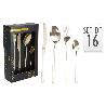 CUBERTERIA 16 PIEZAS INOXIDABLES ORO 503234