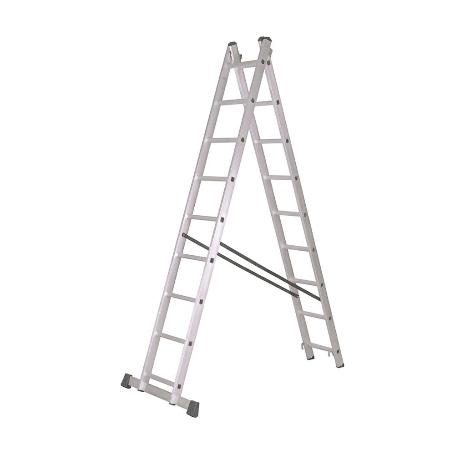 ESCALERA ALUMINIO INDUSTRIAL DOBLE 9 P.