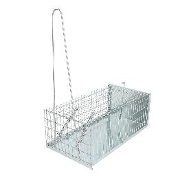 TRAMPA RATAS JAULA METAL COMPLETA 30 X 17 X 11 CM.