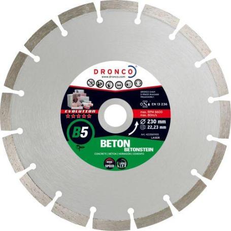DRONCO-B5-125-DISCO DE DIAMANTE EVOLUTION B5 HORMIGÓN (ANTES ECF) DIAMETRO  125 MM