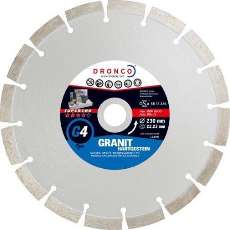 DRONCO-G4-115-DISCO DE DIAMANTE SUPERIOR G4 GRANITO (ANTES LT36) DIAMETRO  115 MM