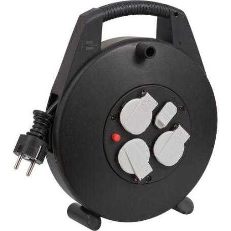 BRENNENSTUHL-1093200600-ENROLLACABLES VARIO-LINE CON FUNCIÓN DE CARGA USB NEGRO IP20 H05VV-F3G1,5 CON CABLE DE 10 M
