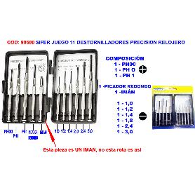 SIFER JUEGO 11 DESTORNILLADORES PRECISION RELOJERO