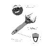 LLAVE AJUSTABLE GRAN APERTURA COMPACT. CROMO VANADIO 6 LLAVE INGLESA, LLAVE DE EXPANSION, LLAVE GRAN APERTURA