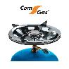 COMGAS CAMPING HORNILLO 22 CM A BOMBONA AZUL-NARANJA CON ASA CON GRIFO  LC15K