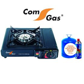 COMGAS COCINA GAS DUAL A BOMBONA Y CARTUCHO 227GR PORTATIL MALETIN BS102DUAL