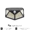 APLIQUE SOLAR LED CON SENSOR DE LUZ Y DE MOVIMIENTO 270 LUMENES IP4X FOCO LED A BATERIA, FOCO SOLAR.