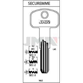 LLAVES JMA SEGURIDAD LATON MOD SEC-3 (CAJA 10 UNIDADES)