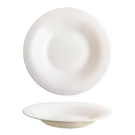 24 CMS PLATO HONDO ELBA VIDRIO OPAL BLANCO
