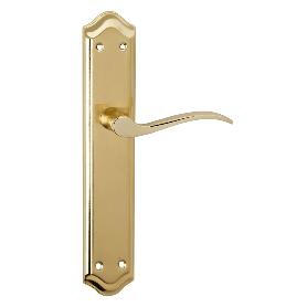 MANILLA JUEGO PLACA 260X47 MM PUERTAS LATON PULIDO  MASTER PB (CAJA 2 UNIDADES)