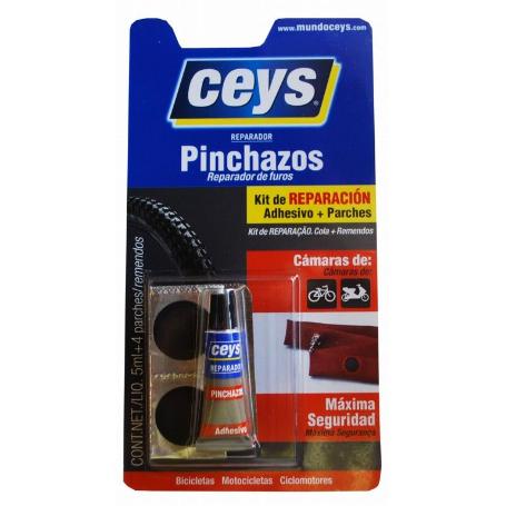 REPARADOR PINCHAZOS+ADHESIVO 5 ML ( 6 PARCHES )