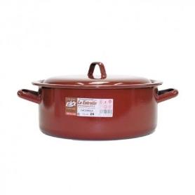 CACEROLA ESMALTE MARRON 34 CM