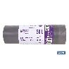 BOLSAS DE BASURA PERFUMADAS A LAVANDA CON AUTOCIERRE 55 X 86 CM G. 75 COLOR GRIS 15 UDS. 50 L