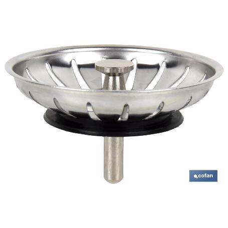 REJILLA FILTRO CESTA DESAGÜE PASADOR METALICO Ø83 MM