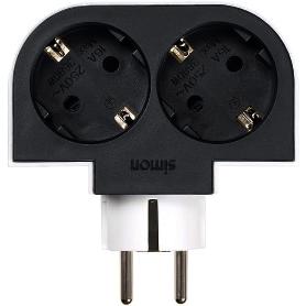 SIMON ADAPTADOR GIRATORIO PLUG 2 TOMAS CL610308