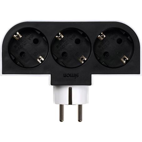 SIMON ADAPTADOR GIRATORIO PLUG 3 TOMAS CL610309