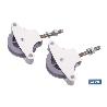 PACK 2 POLEAS PARA TENDEDERO COLOR BLANCO  ROLDANA 4 CM