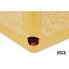 MACETA O MACETERO GAMA TEXTIL CUADRADA COLOR MOSTAZA PP 298 X 298 X 300 MM 18 L VENTA UNITARIA