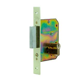 CERRADURA 4205 50 MM LATONADO PALANCA DESLIZANTE