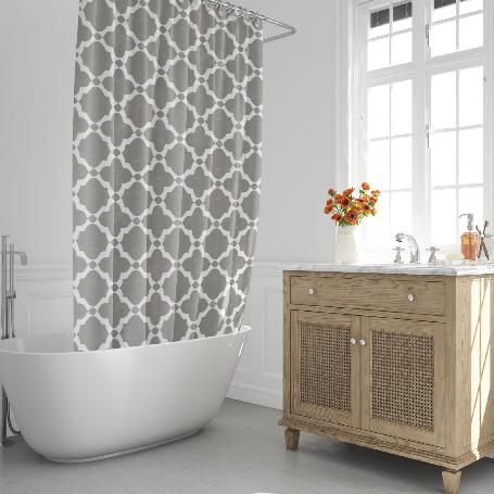 CORTINA DUCHA VINTAGE 180X200 CM. IMPERMEABLE